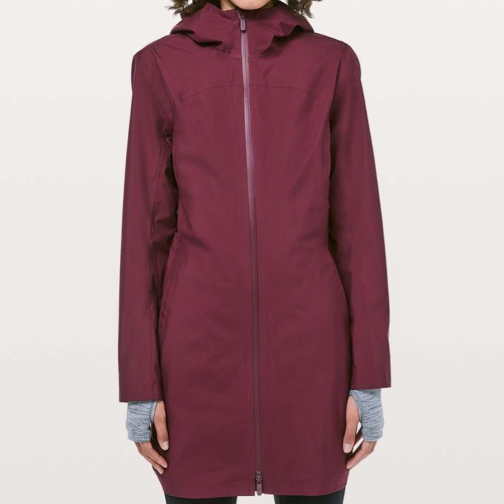 NWT Lululemon Rain Rebel Jacket Deep Ruby Size 6